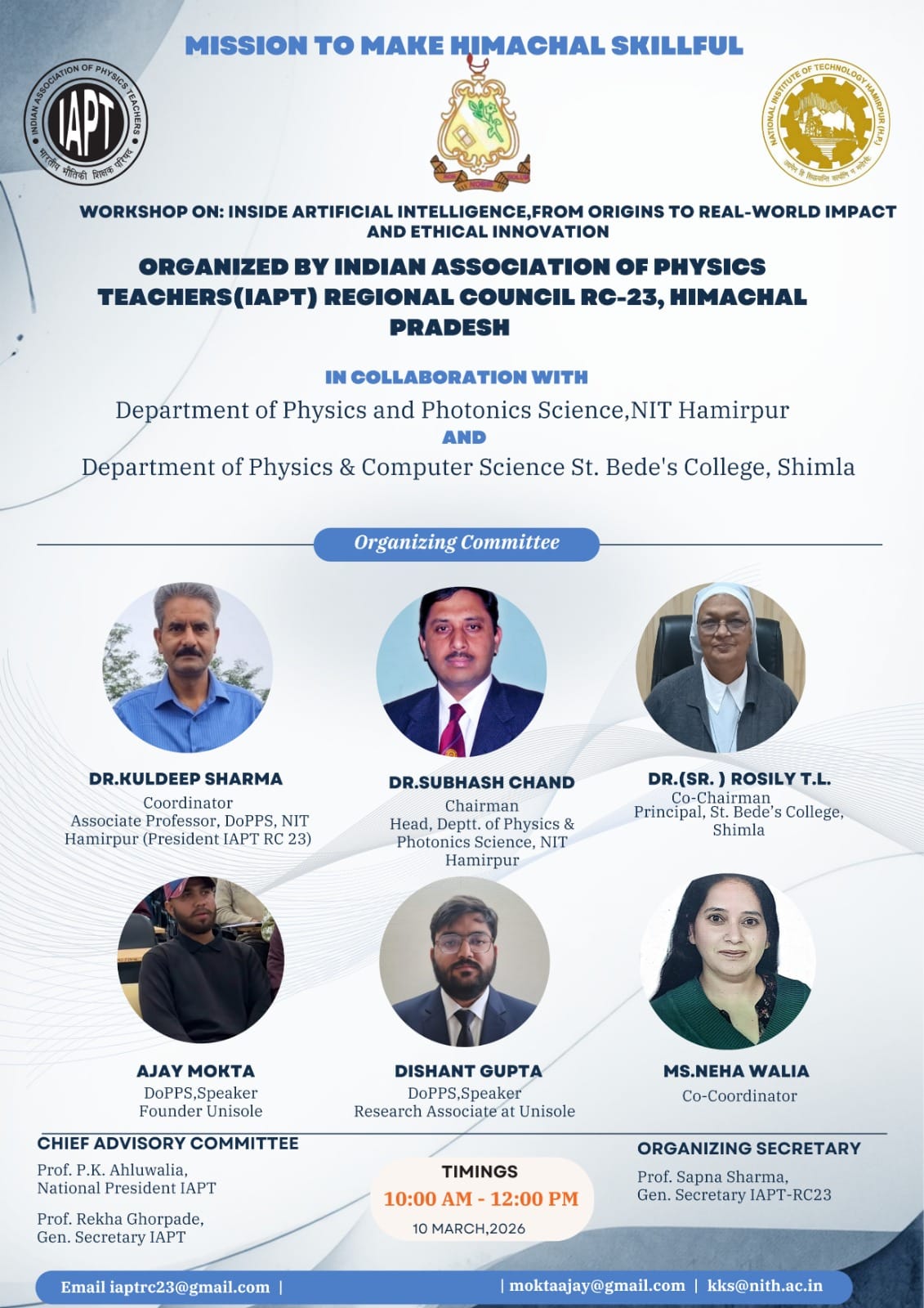 WORKSHOP ON INSIDE ARTIFICIAL INTELLIGENCE, FROM       ORIGIN TO REAL-WORLD IMPACT AND ETHICAL INNOVATION